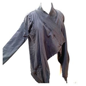 AllSaints wrap style cotton square cardigan